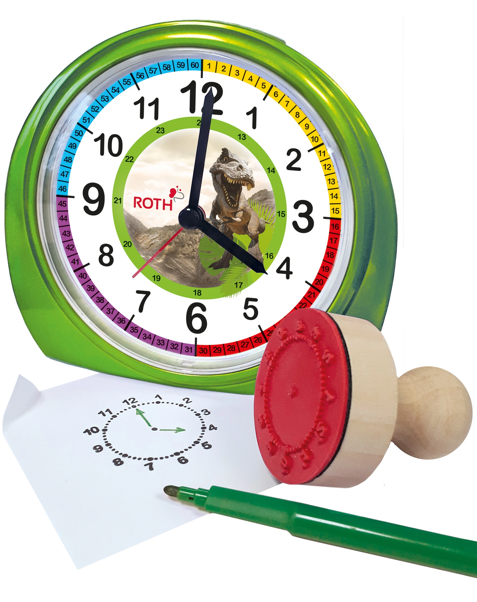 Wecker TYRANNOSAURUS mit Stempelset