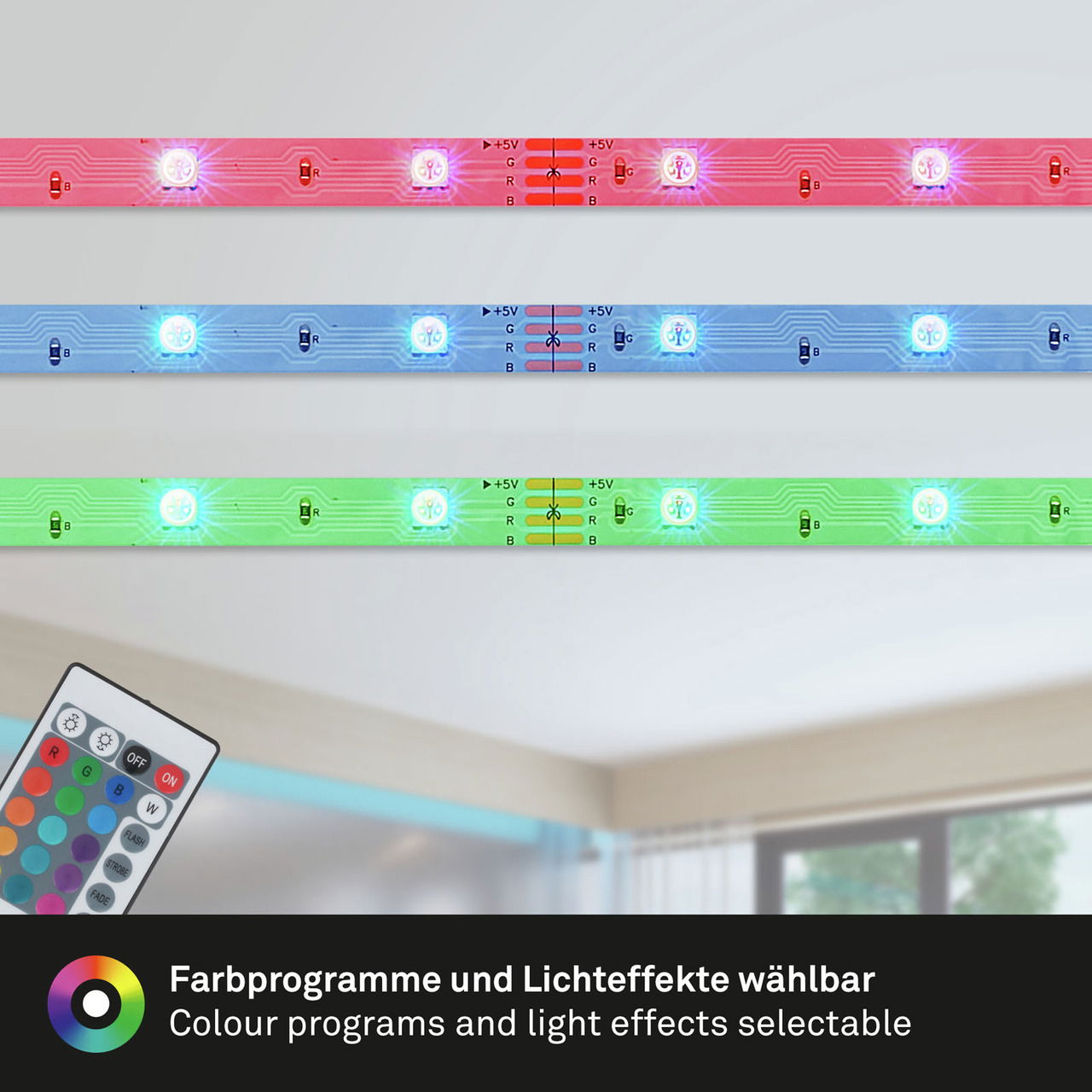 Briloner USB RGB-LED Flexband 4m Indoor