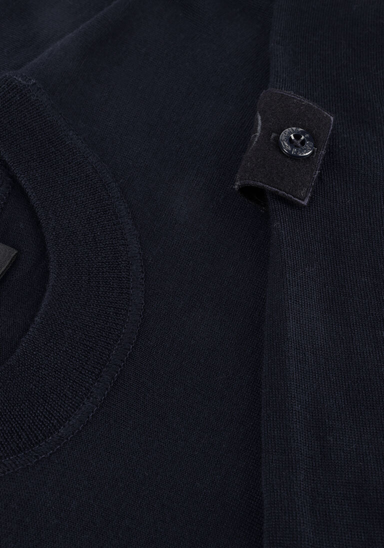 donkerblauwe stone island trui crew neck