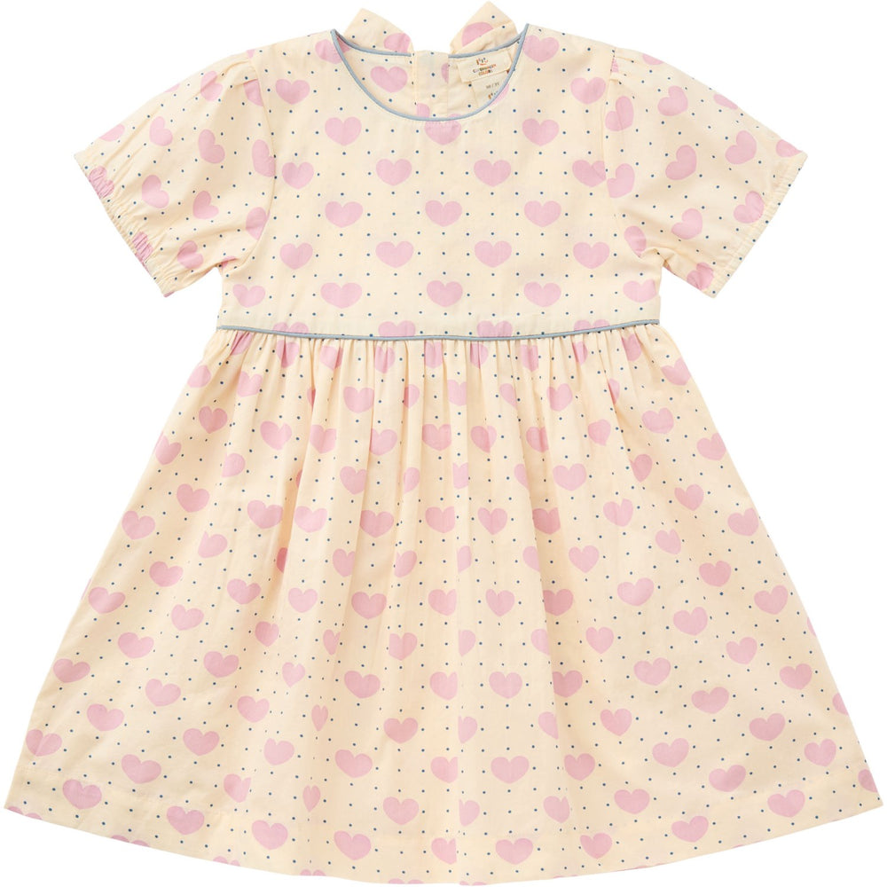 Køb COPENHAGEN COLORS Heart Aop Heart & Dots Kjole