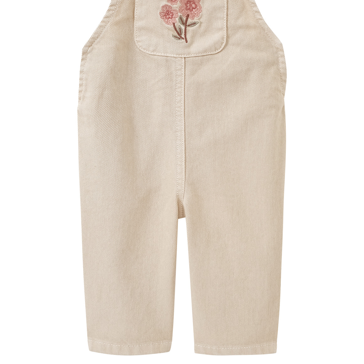 Topomini Baby Latzhose mit Rosen-Stickerei beige