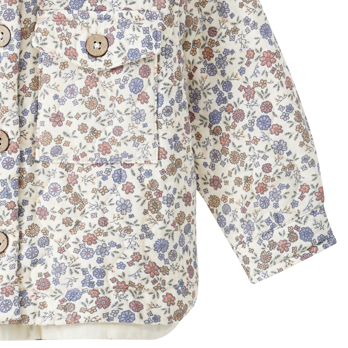 Topomini Pure Collection Baby Jacke mit Blumen-Allover beige