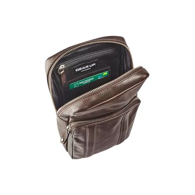 Maverick brown - Sac à bandoulière - cuir - cuir de vachette pleine fleur tanné végétal - brun