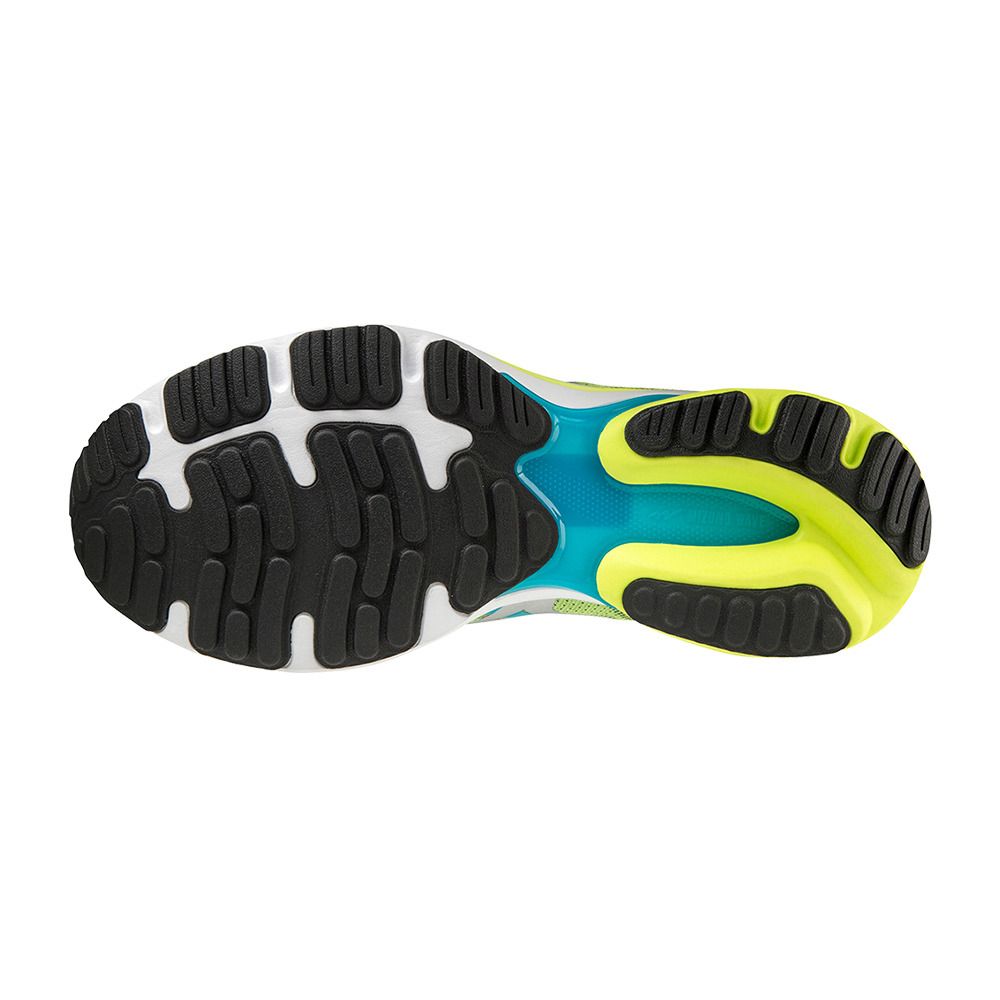 Mizuno WAVE ULTIMA 13 - Chaussures running Homme syellow/silver/peacockb