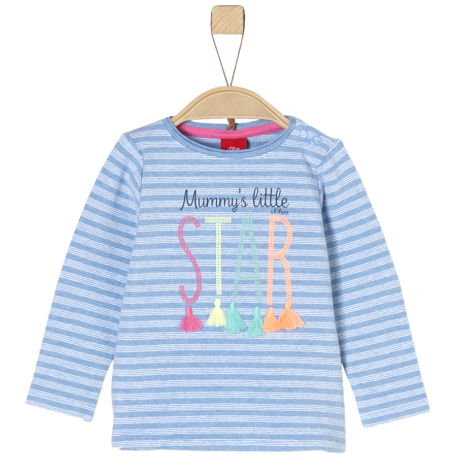 s.Oliver Girls Langarmshirt light blue stripes