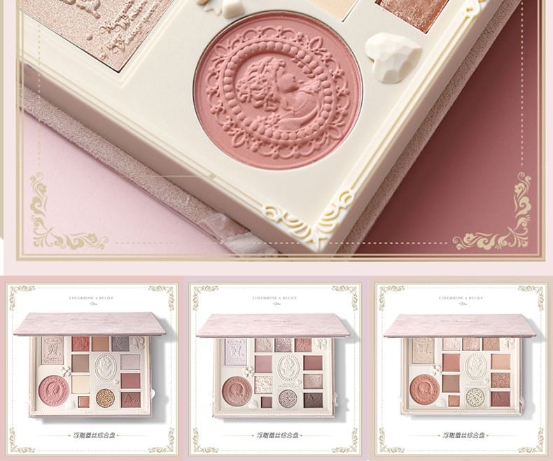 COLORROSE - Kant reliëf westerse antieke make-up palet - 4 soorten