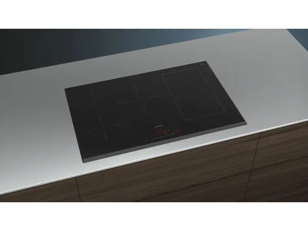 Siemens iQ500 ED851HWB1E - Induktions kogeplade - 5 plader - Niche - bredde: 75 cm - dybde: 49 cm - facet - sort