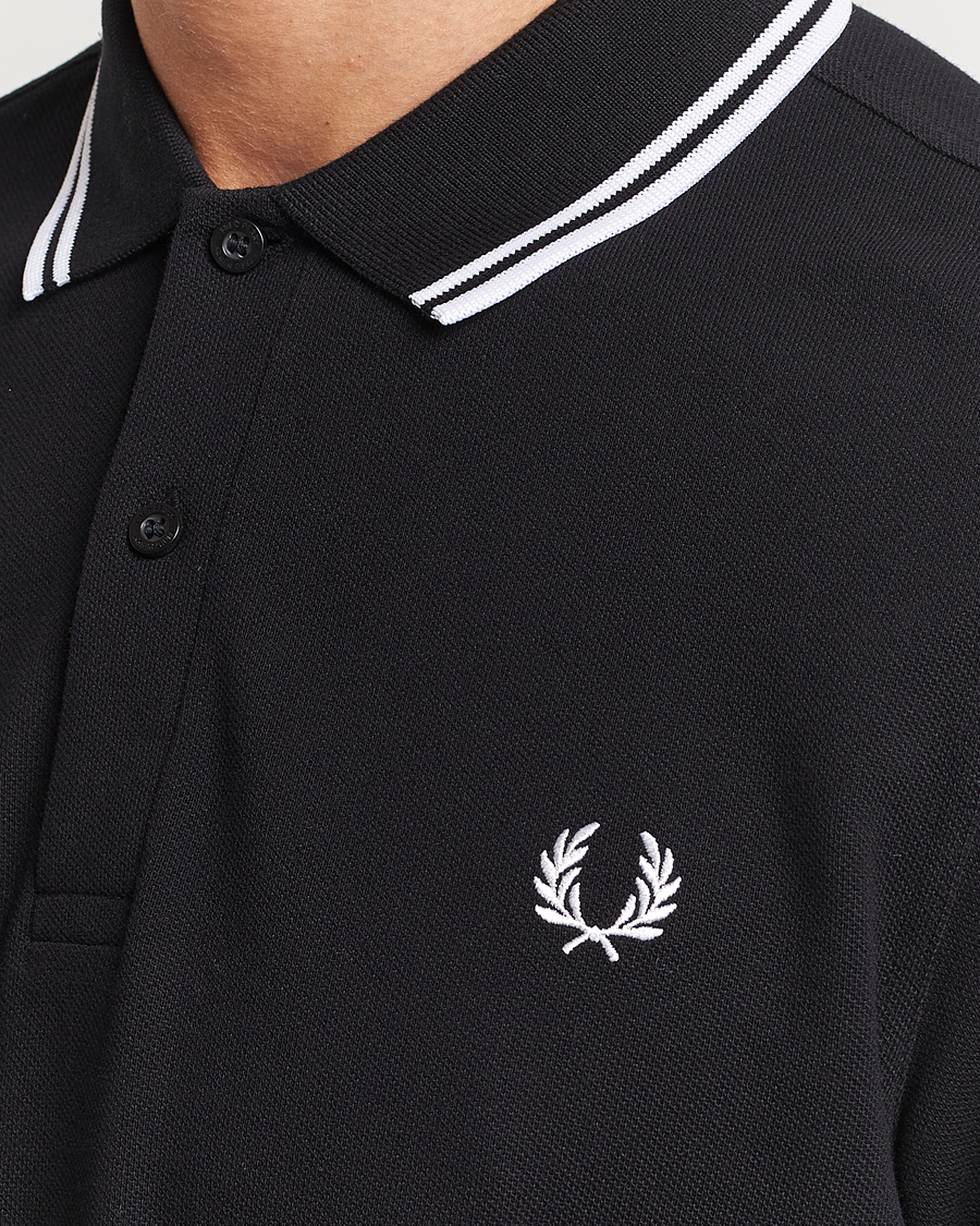 Fred Perry Long Sleeve Twin Tipped Shirt Black