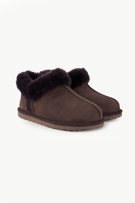 Lammfell-Schuh, Veloursleder, Lammfellfutter