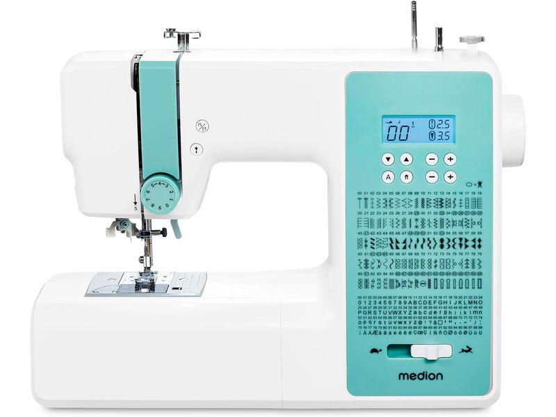 Medion Nähmaschine Life SD36 Weiss/Türkis Nähmaschine mit einer Motorleistung von 36 Watt