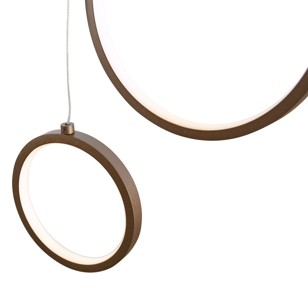 Design hanglamp donker brons 9-lichts incl. LED 3-staps dimbaar - Vide Anella