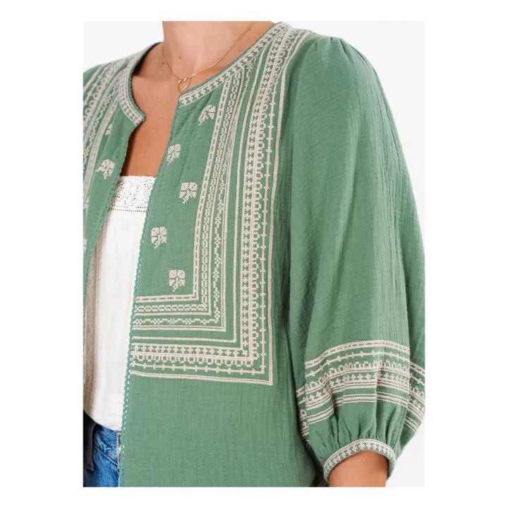 M.A.B.E. Veste Brodée Reba | Vert d'eau