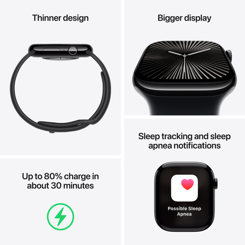 Apple Watch Series 10 42mm Roségoud Sportband S/M