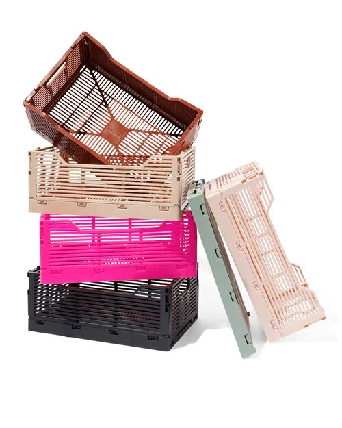 caisse pliable à lettres recyclée rose pâle