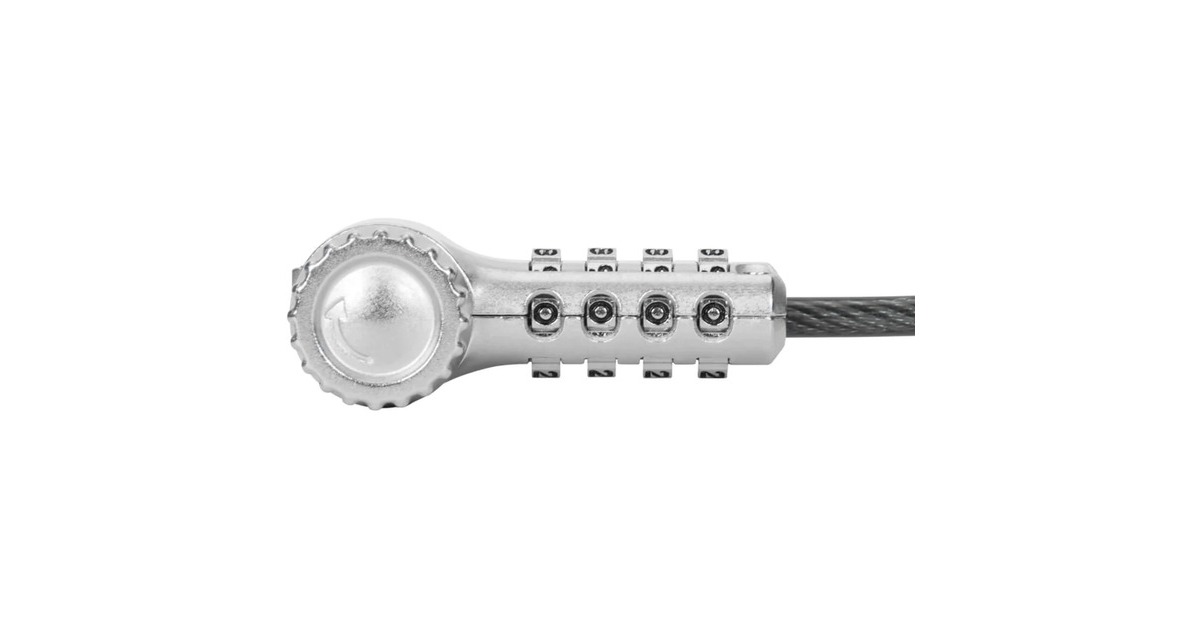TargusDEFCON Ultimate Universal Serialised Combination Cable Lock with Slimline Adaptable Lock Head diefstalbeveiliging