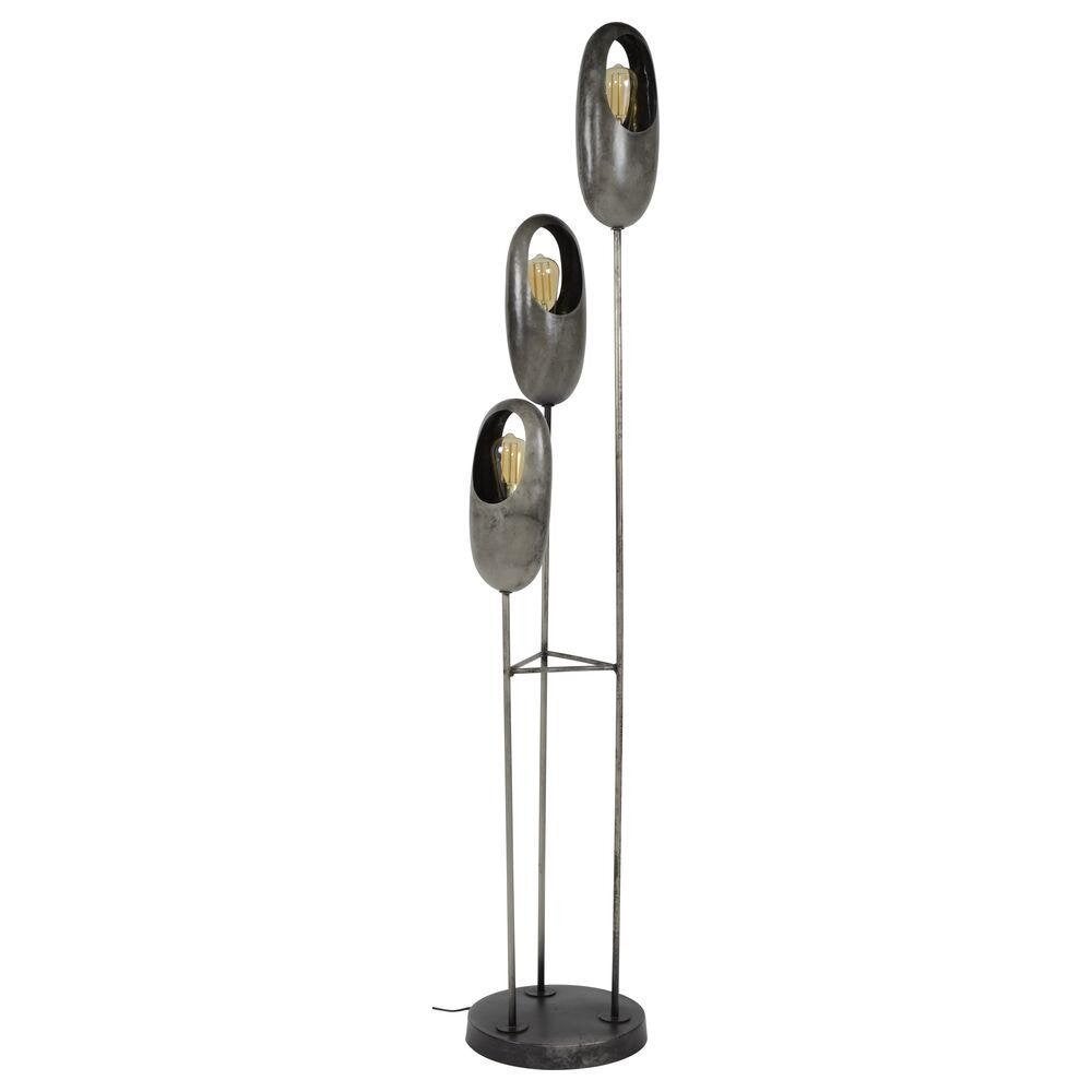 famlights | Hailey vloerlamp in zilver, E27, 3-lichts