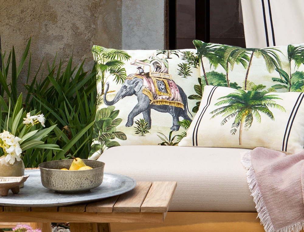 Coussin éléphant-Safari lodge