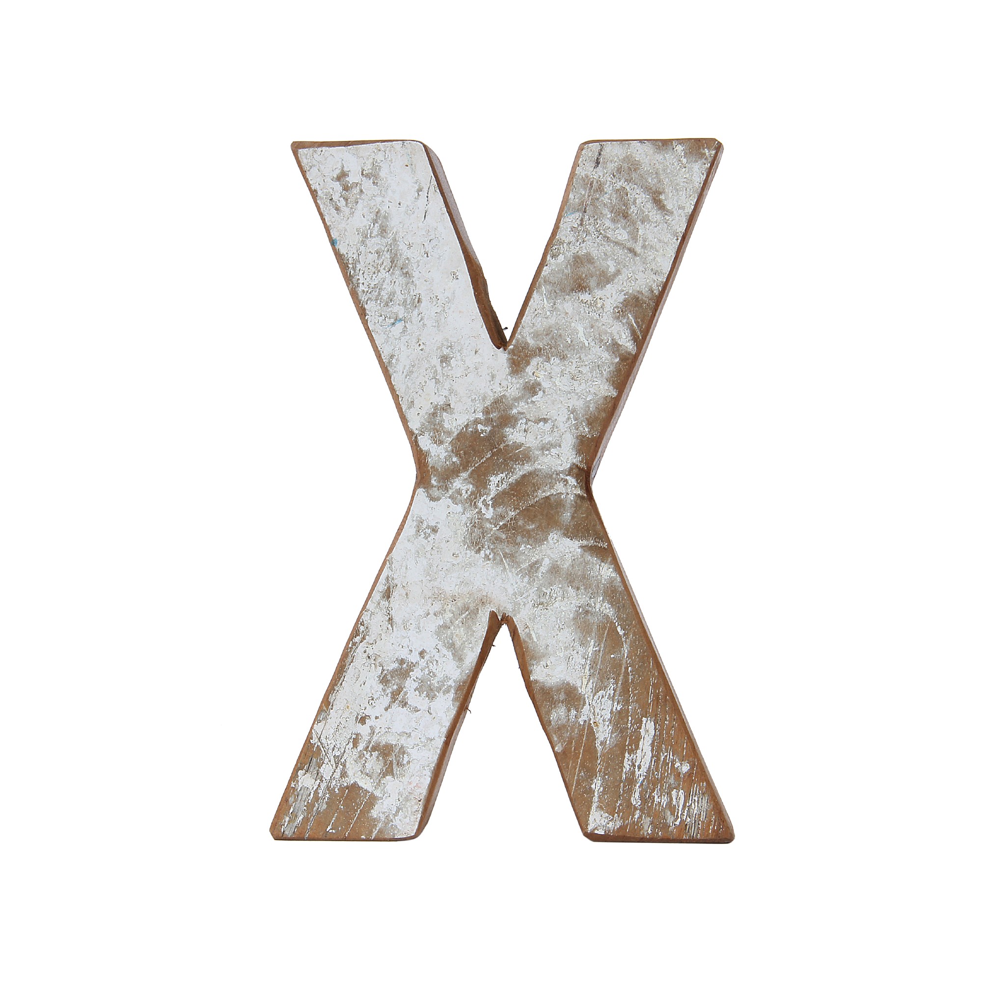 Holzbuchstabe 'X', mehrfarbig, T 2,5 cm, B 13 cm, H 19 cm von fischer's lagerhaus