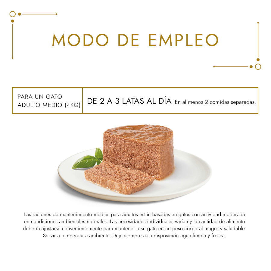 Conjunto de latas de mousse gourmet dourada para gatos - Pacote múltiplo