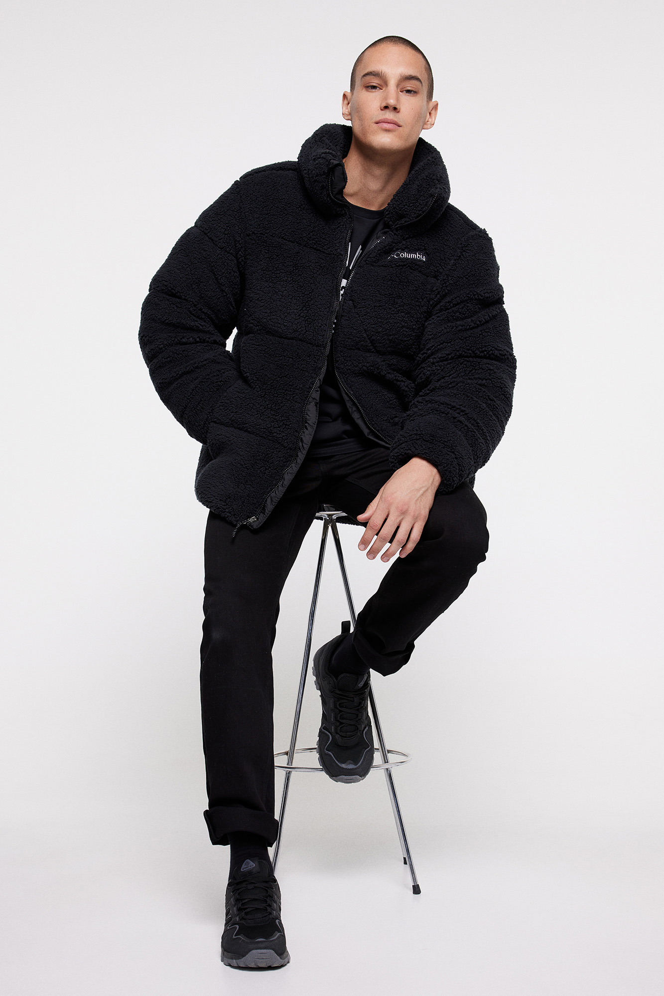 Jaqueta acolchoada masculina Columbia™ Puffect™ com forro de lã Sherpa