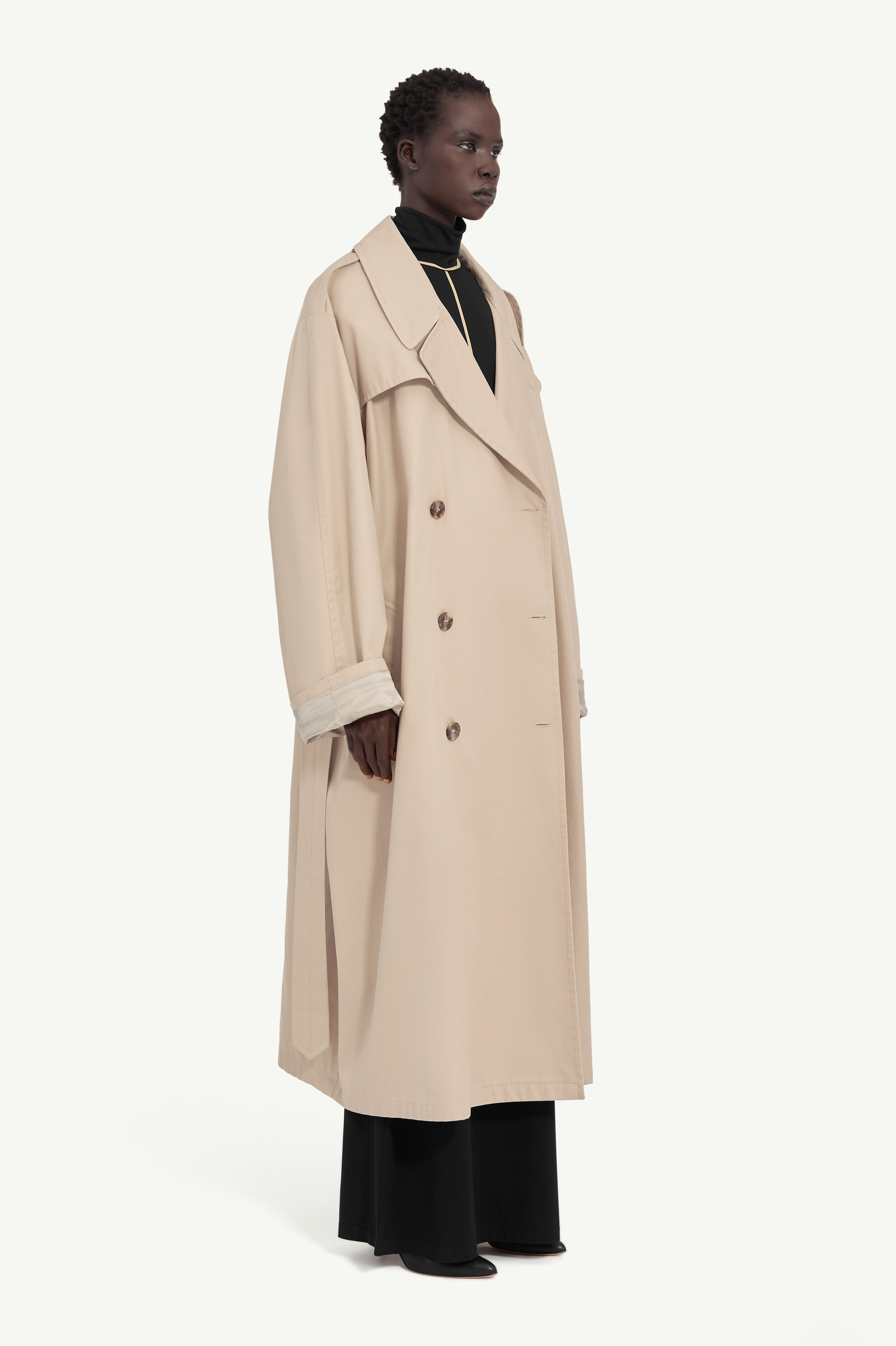 Trench à double boutonnage pour femme | MM6 Sable