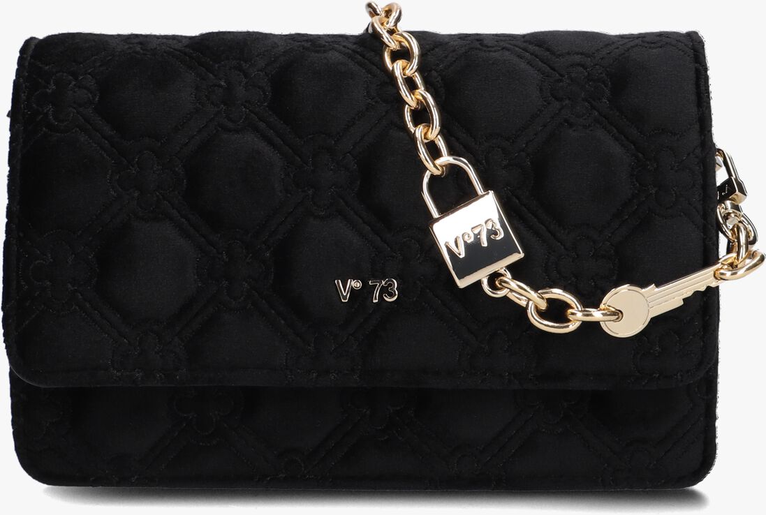 V73 zwarte v73 schoudertas giovy flap bag