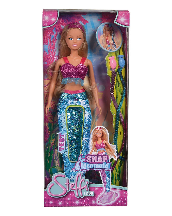 Puppe Steffi LOVE – SWAP MERMAID in pink/türkis