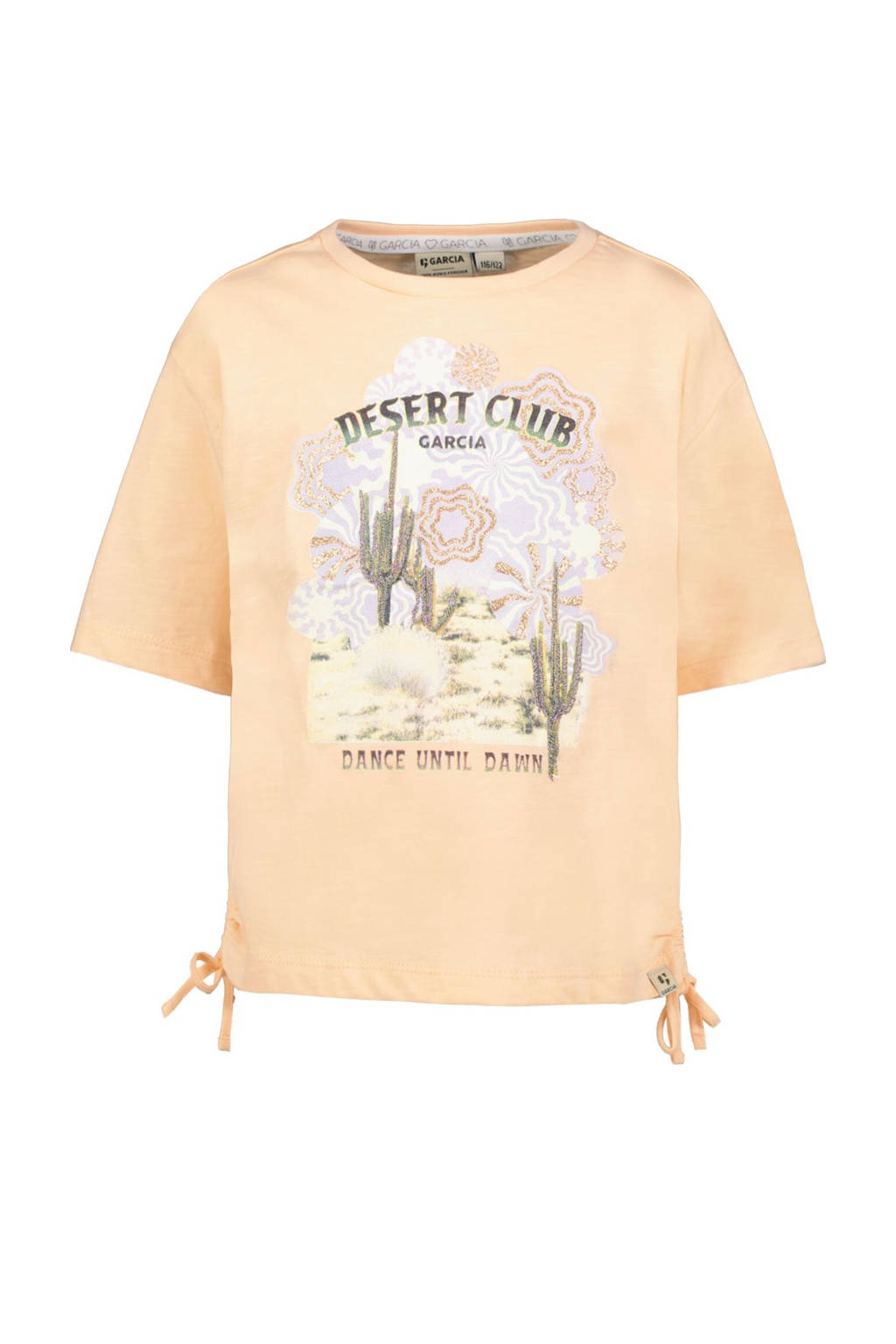 Garcia T-shirt met printopdruk oranje
