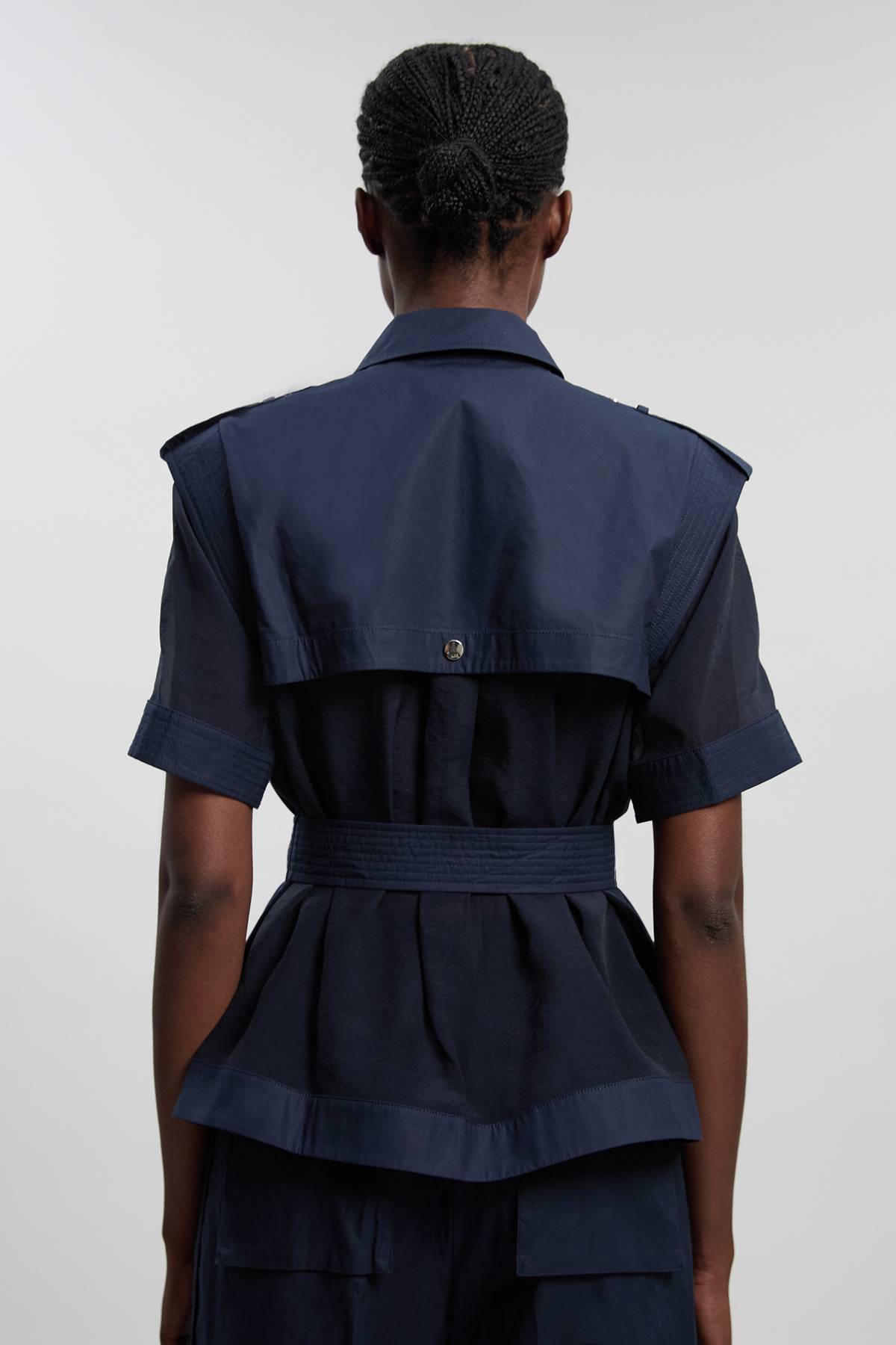 KarenMillen Haut Tissé Utilitaire En Organdi Avec Détail De Poche