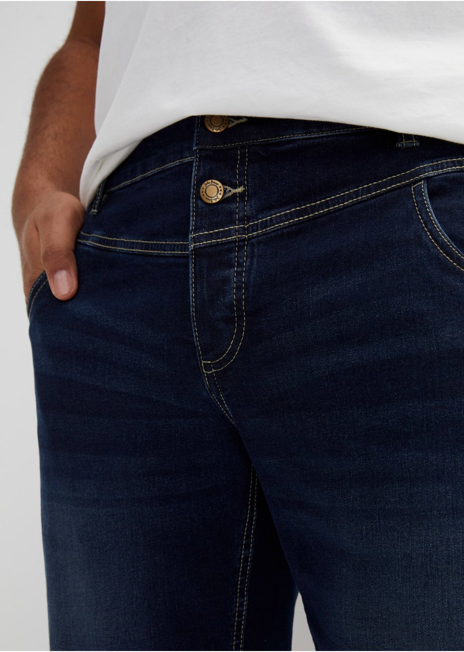 Bermuda en jean extensible, Regular Fit