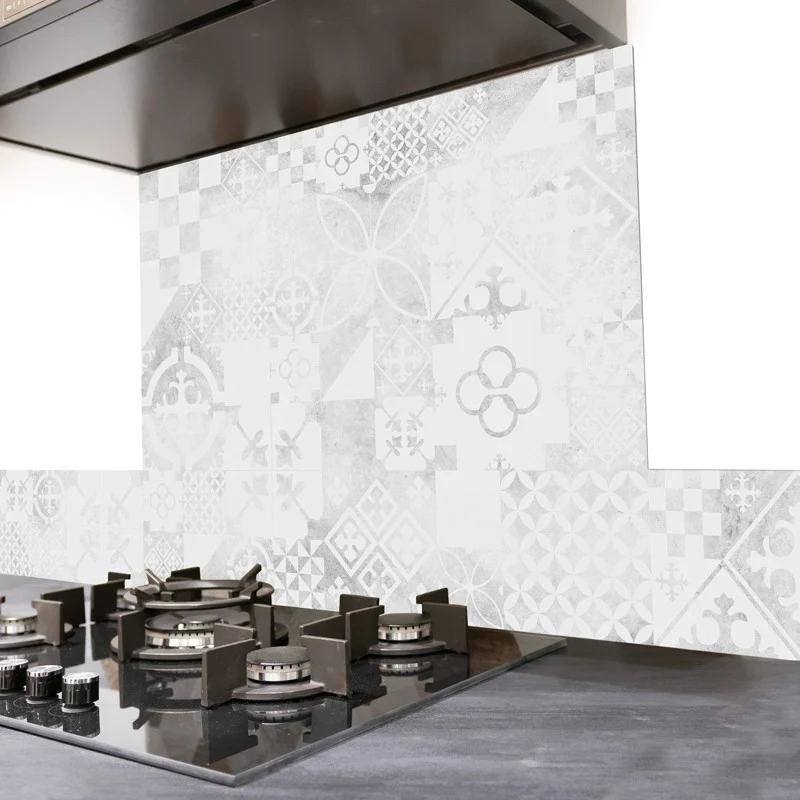 Crédence cuisine Fond de hotte ALU L 60xH 70cm - CIMENT STYLE BÉTON US