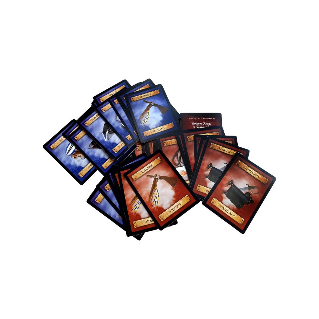 Mousquets & Tomahawks : Cartes Tuniques Rouges & Tomahawks