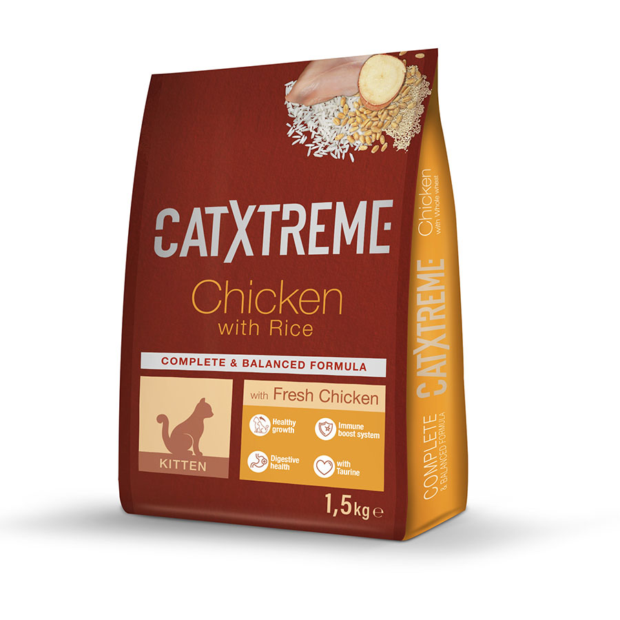 Ração para gatos Catxtreme Kitten sabor Frango e Peru