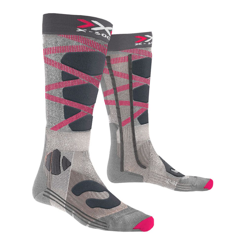 X-Socks SKI CONTROL 4.0 - Chaussettes Femme gr/ro