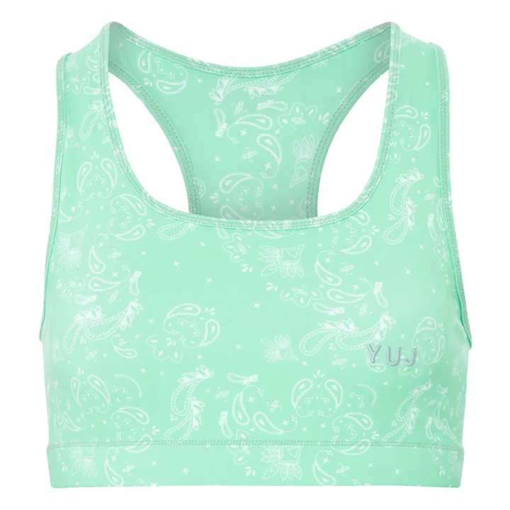 YUJ Paris Brassière Bandana | Vert d'eau