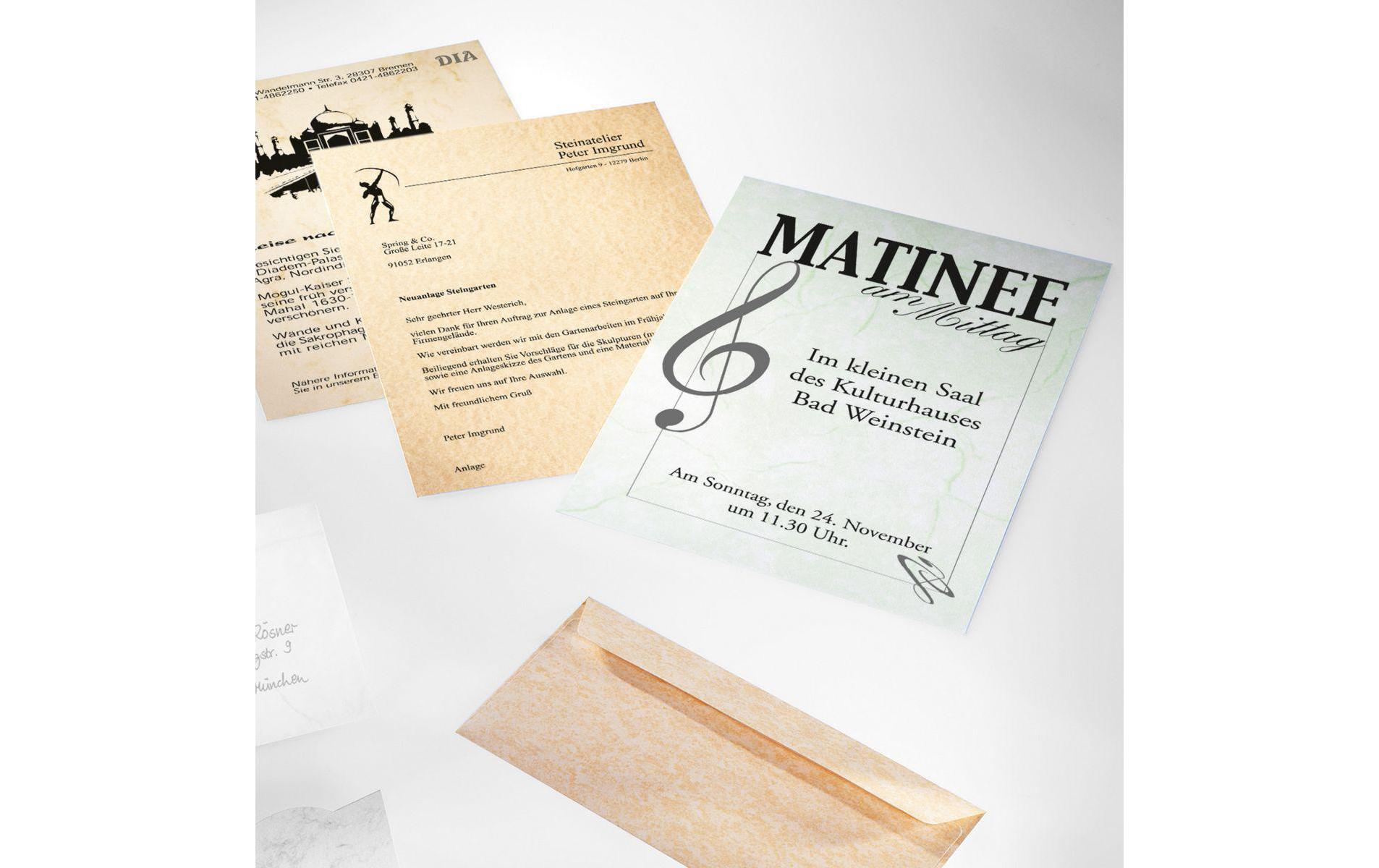 Perga Marmorpapier, Grau, A4, 100 BlattMarmorpapier