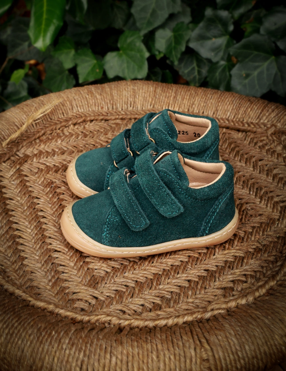 Everyday shoe Velcro - Teal Suede