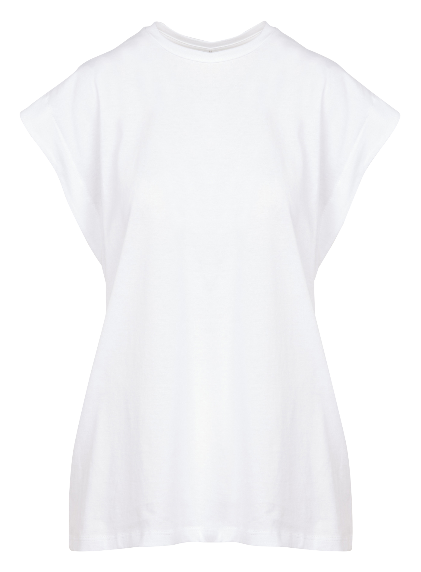 Tee-shirt droit col rond en coton | Blanc
