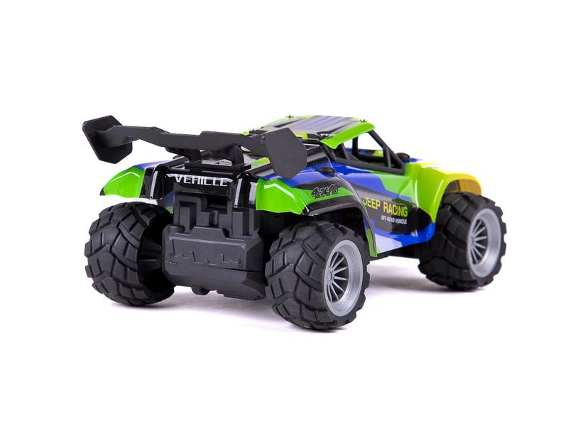 TEC-TOY Buggy Jeep Racing Blau/Grün, 1:18 Akku-Betriebenes RC Auto für Kinder ab 6 Jahren
