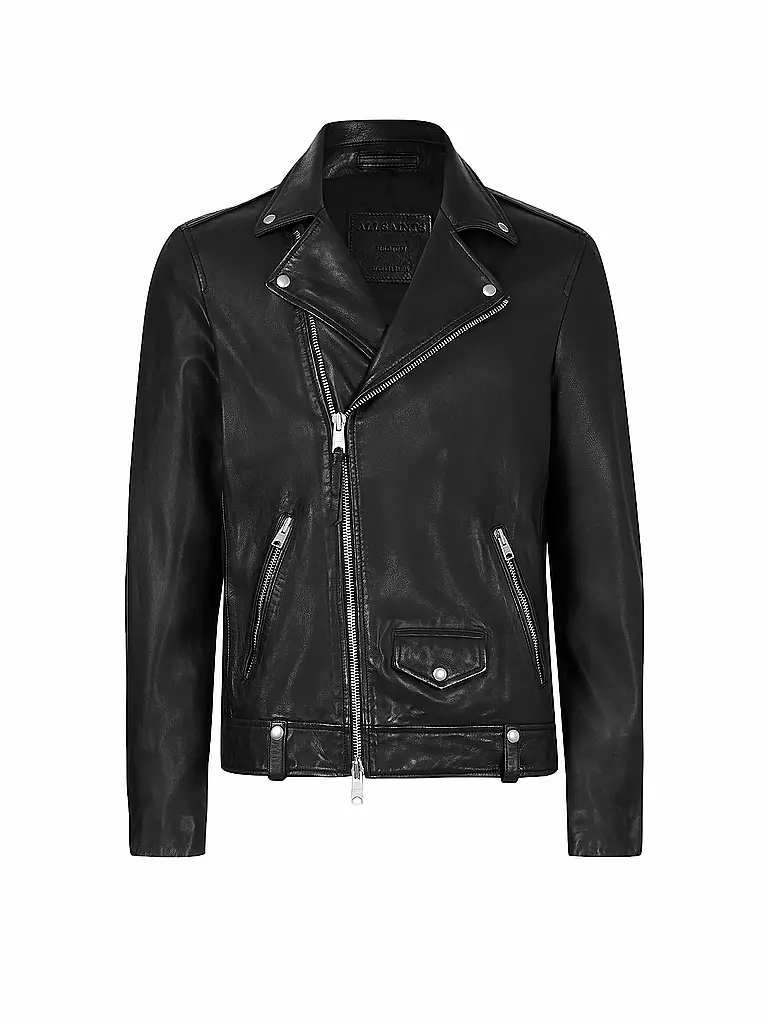 ALLSAINTS Lederjacke Milo schwarz