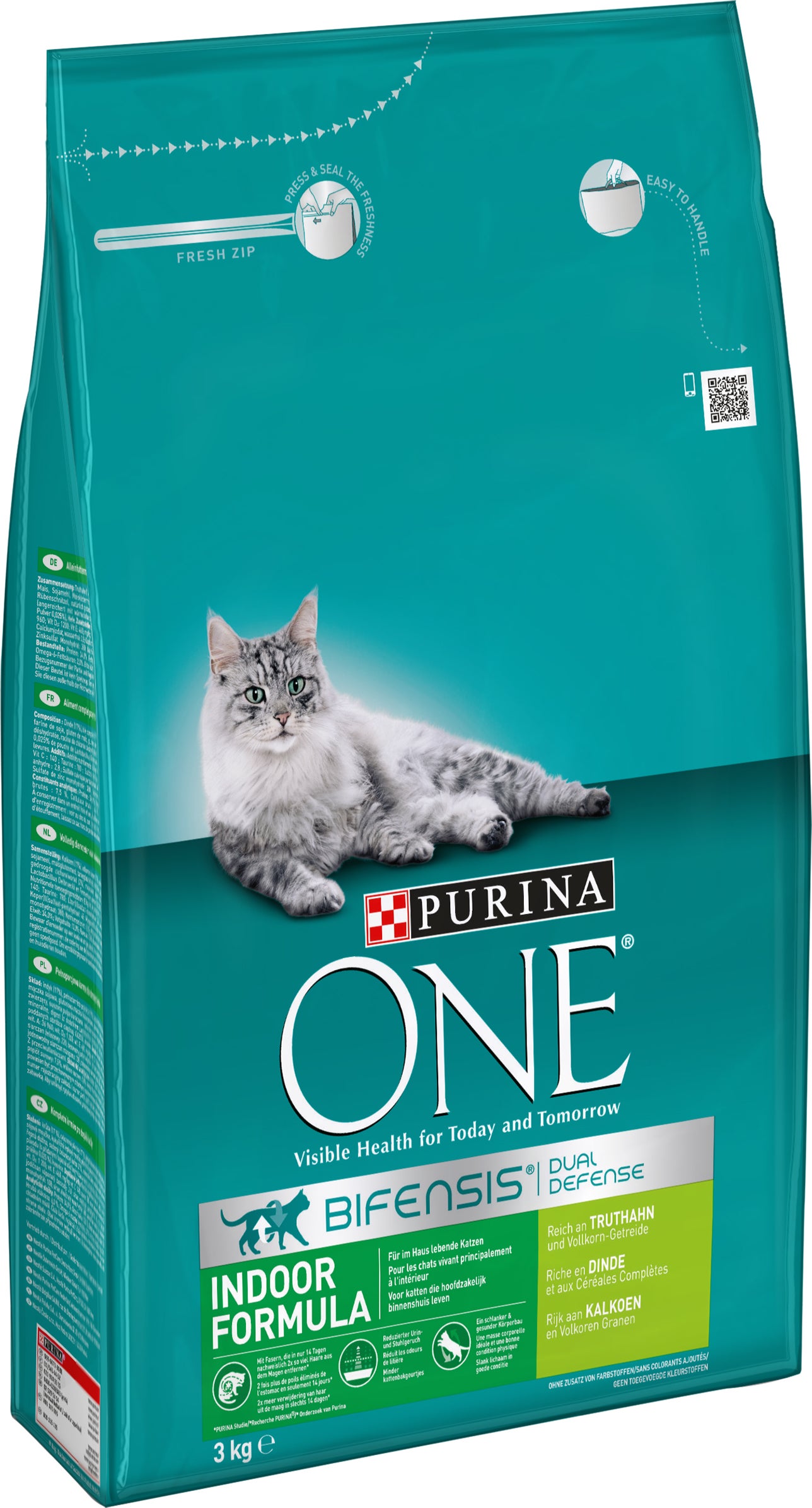 Purina One kattenvoer Indoor Formula kalkoen adult 3 kg