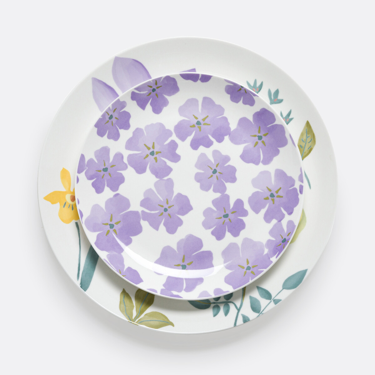 LA REDOUTE INTERIEURS<br>Conjunto de 4 pratos de porcelana, Delila