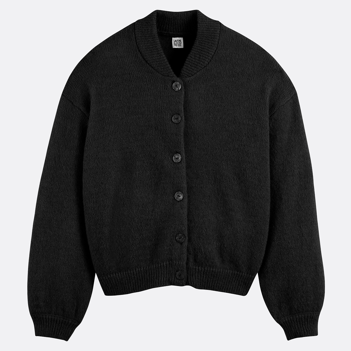 LA REDOUTE COLLECTIONS<br>Cardigã com gola alta, tricô grosso de alpaca mista