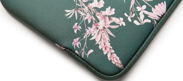 KEEP 13,6″ MacBook sleeve i neopren (Power Green Flower)