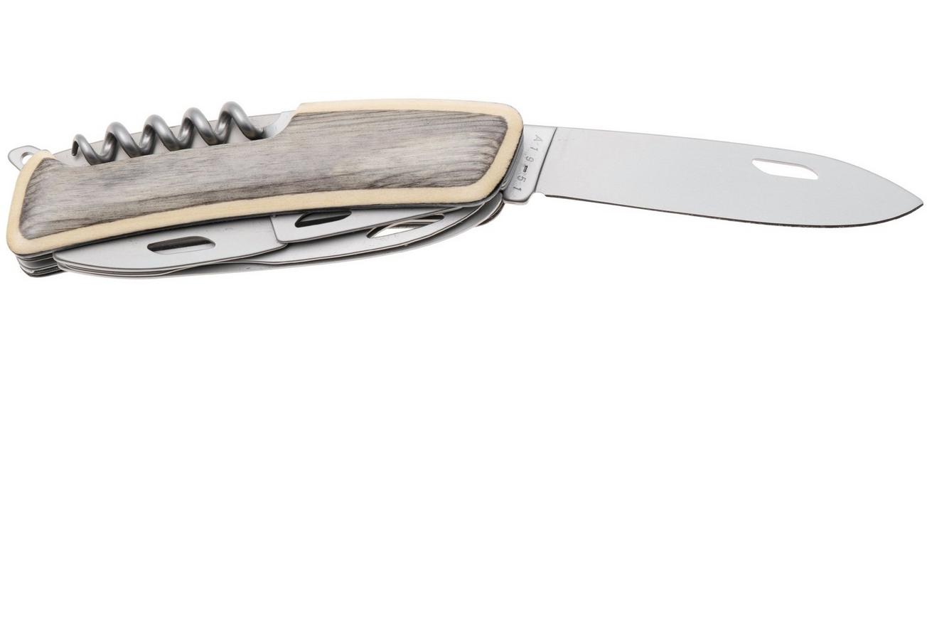 Swiza D09 R AM, KNR.0136.6520, Laminate White, Zwitsers zakmes, 9 tools