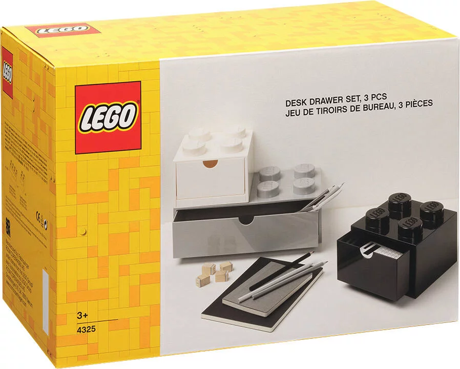 SET DE 3 BOITES LEGO TIROIR DE BUREAU