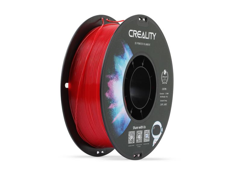 Creality Filament TPU, Rot, 1.75 mm, 1 kg Hochwertiges TPU Filament für 3D-Drucker