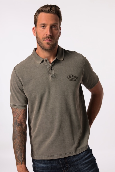 JP 1880 Poloshirt, Halbarm, Piqué, Vintage Look, bis 8 XL