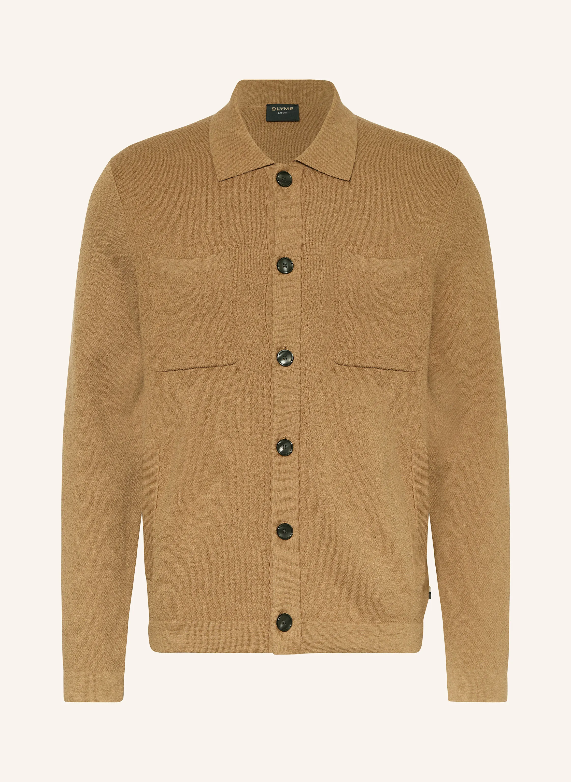 OLYMP Strickjacke Level Five body fit aus Schurwolle