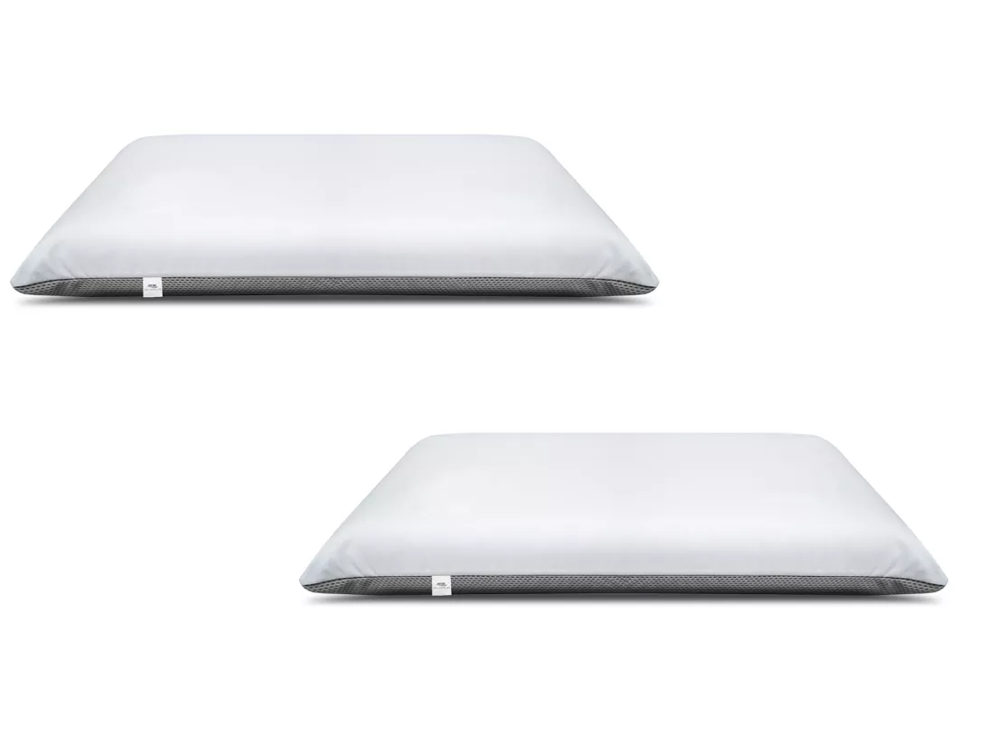 Matelas mousse Cosmos White - 140x190cm et 2 Oreillers 70x40cm - accueil mémoire de forme - 28 cm